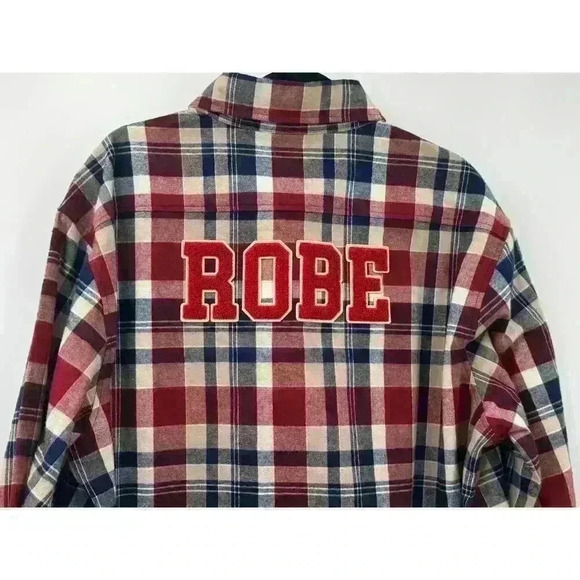 Robe Di Kappa Men's Varsity Club Cotton‎ Red Checkered Long Sleeve Button-Up XXL - Picture 1 of 8